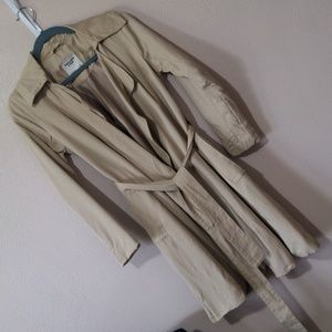 Abercrombie trench coat jacket tie waist